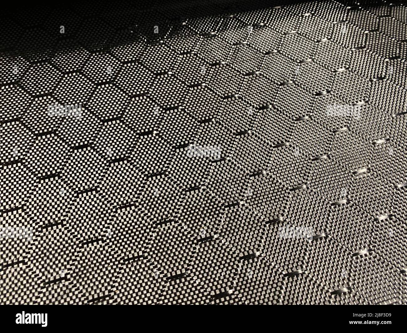 Ein Blatt aus Soller Composites Carbon Fiber Fabric Stockfoto