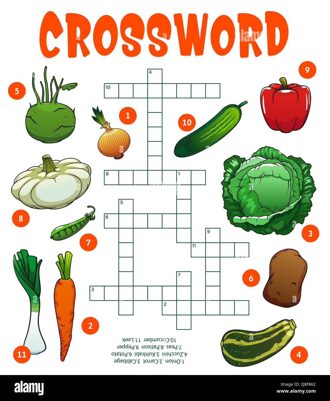 RAW Farm isoliert Gemüse Kreuzworträtsel Arbeitsblatt. Finden Sie ein Wort  Quiz Spiel, Kindergarten Kind intellektuelle Spiel oder Rätsel,  Vorschulkinder Vektortext spielen Aktivität mit reifen und frischen Gemüse  Stock-Vektorgrafik - Alamy