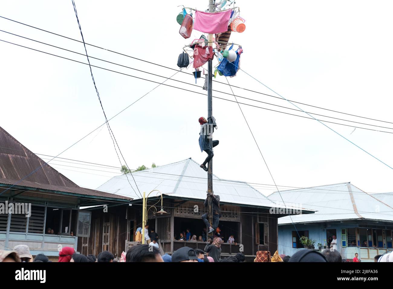 Erklimmen Sie jeden Monat im Shawwal in Lampung, Indonesien, die Sekura-Party Stockfoto