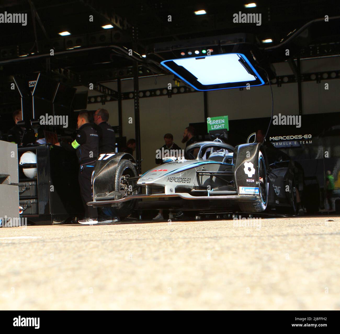 13. Mai 2022, Berlin, Tempelhofer Damm, 12101 Berlin, Deutschland: Berlin: Die Formel-E-Weltmeisterschaft startet am Tempelhofer Flugfeld. 22 Piloten kämpfen um zwei Etappensiege. (Bild: © Simone Kuhlmey/Pacific Press via ZUMA Press Wire) Stockfoto