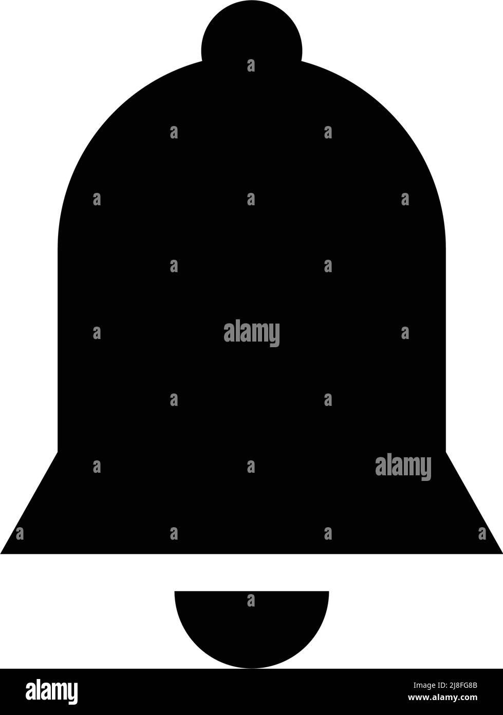 Glockensymbol. Web-Symbole zu Benachrichtigungen. Bearbeitbarer Vektor. Stock Vektor