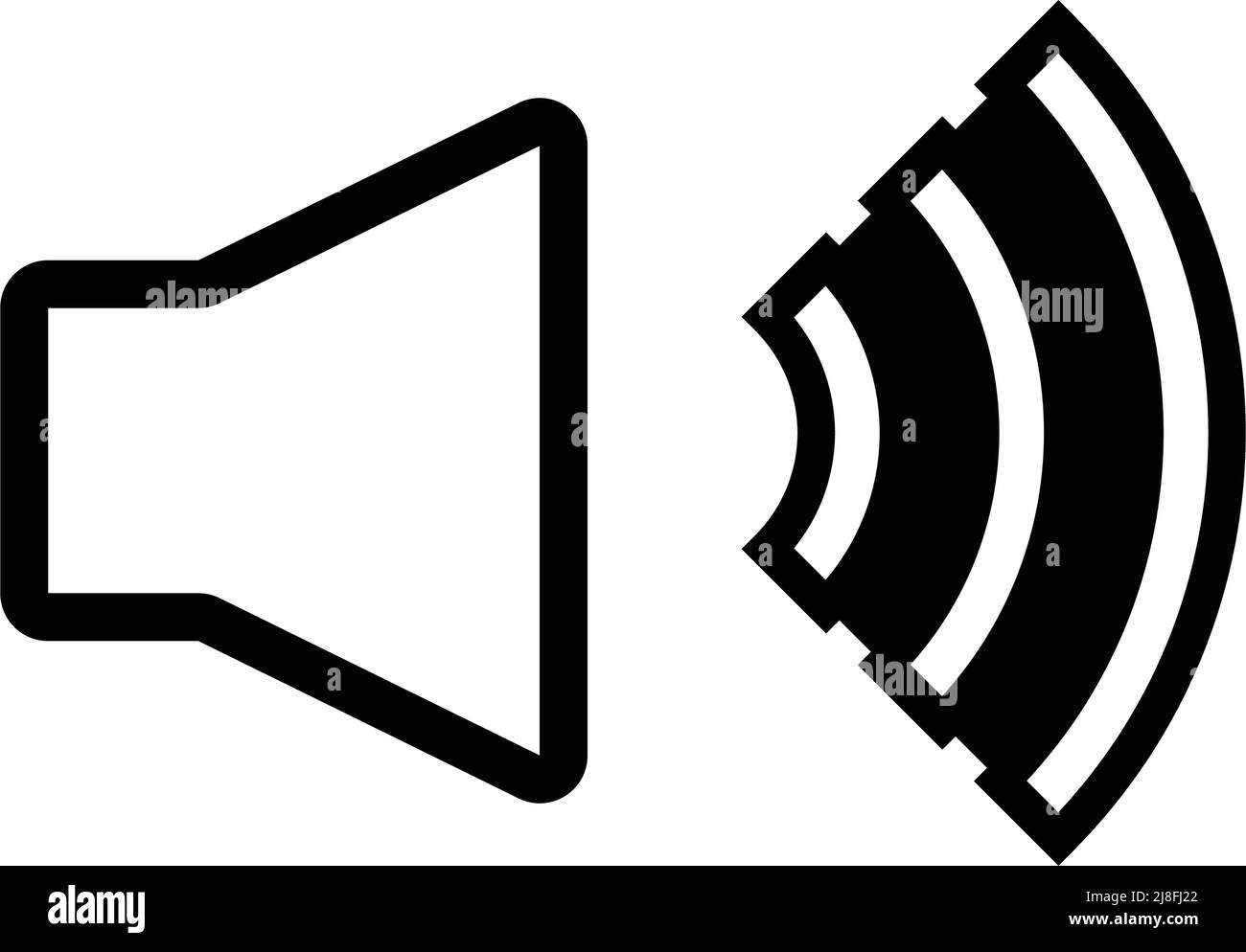 Tonsymbol. Volumenbezogene Vektoren. Bearbeitbarer Vektor. Stock Vektor