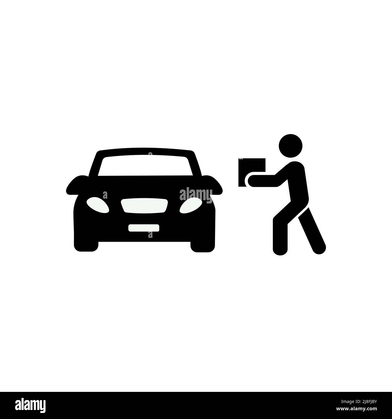 Symbol „Pickup Vector“ Am Rand Des Restaurants Stock Vektor