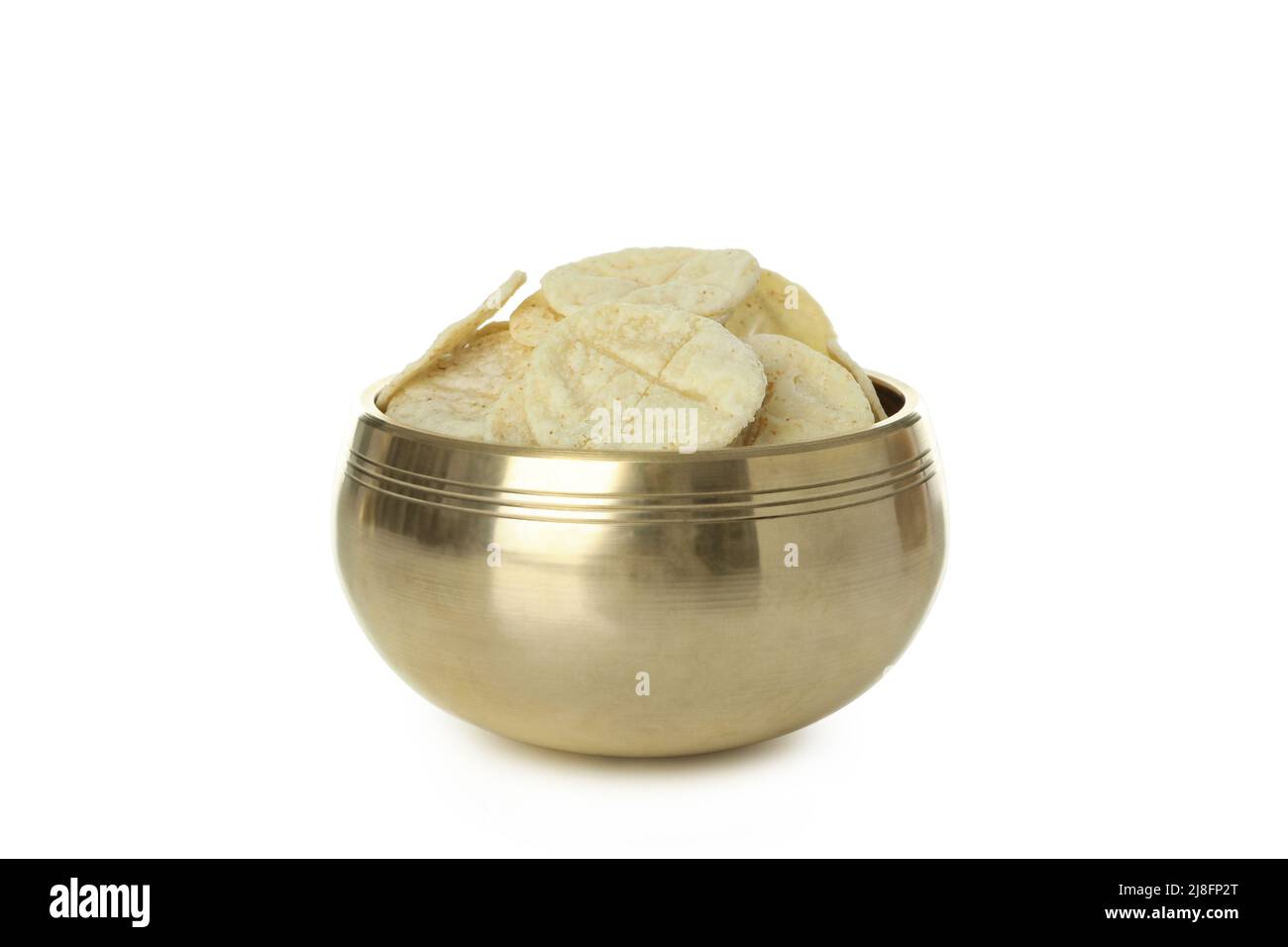 Konzept der Eucharistie, isoliert auf weißem Hintergrund Stockfoto