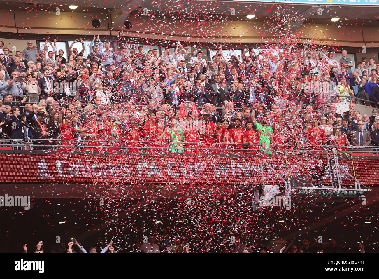 London, Großbritannien. 14.. Mai 2022. Liverpool feiert am 14. Mai 2022 mit Chelsea gegen Liverpool im Wembley Stadium, London, Großbritannien, das Finale des Emirates FA Cup. Quelle: Paul Marriott/Alamy Live News Stockfoto