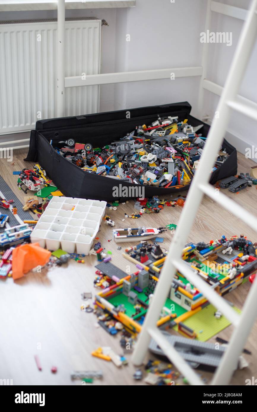 Kinderzimmer - ein Chaos Stockfoto