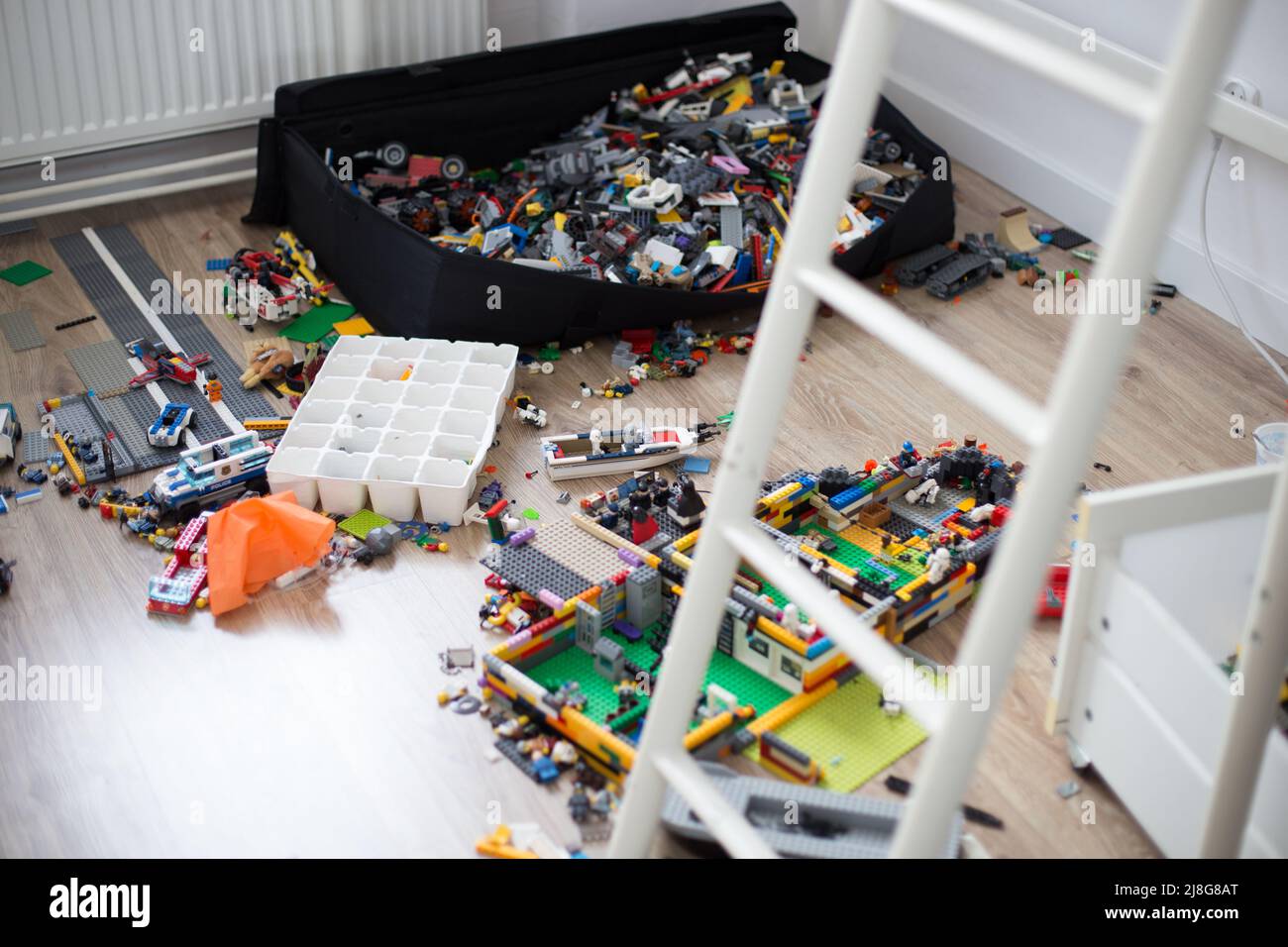 Kinderzimmer - ein Chaos Stockfoto