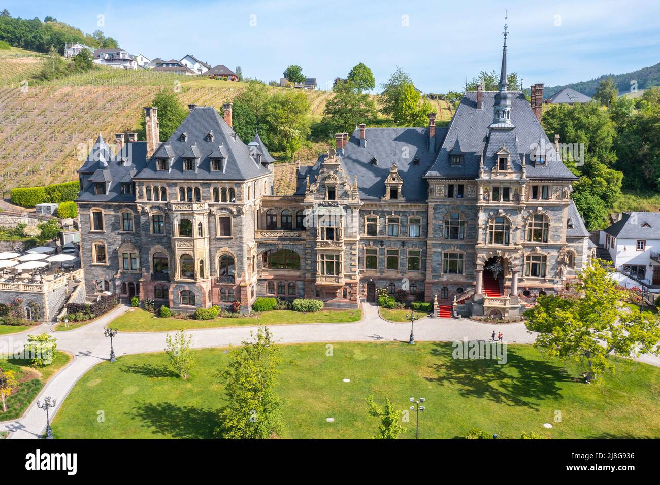 Schloss Lieser, Lieser, Moseltal, Deutschland Stockfoto