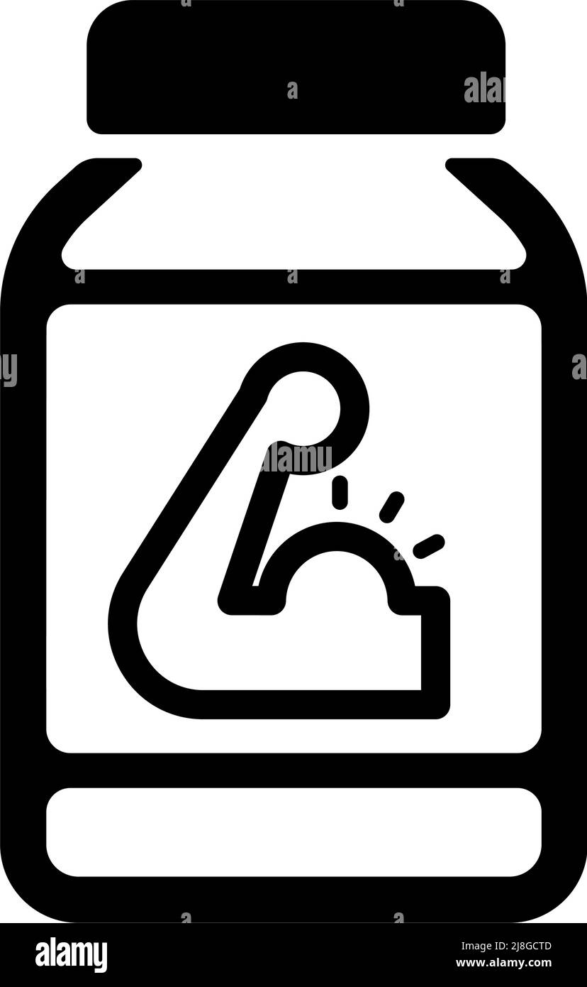 Abbildung des Vektorsymbols für Proteinflaschen Stock Vektor