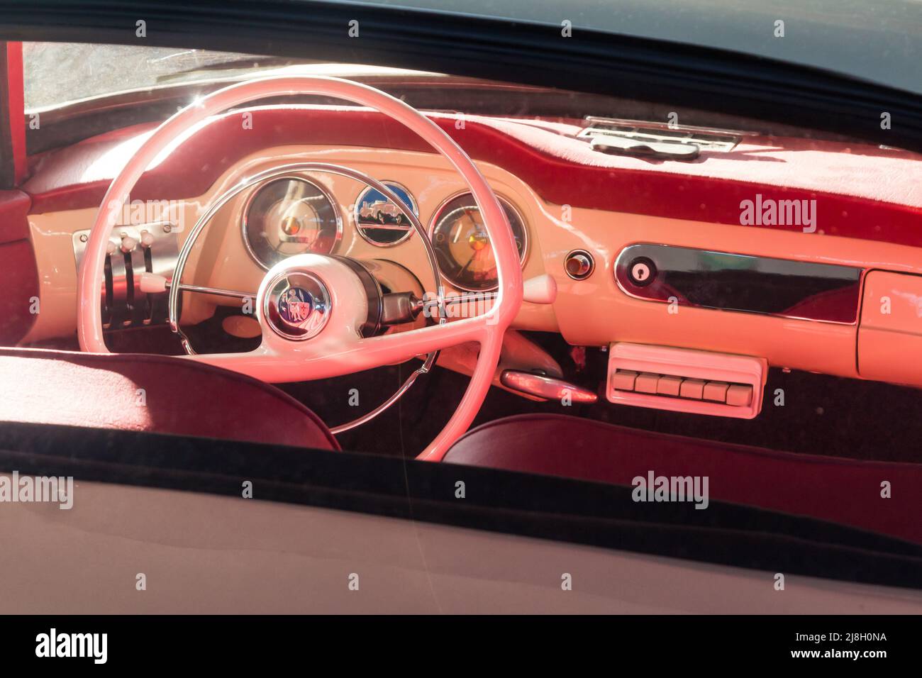 Innenraum des Wartburg 313 Sportwagens 1958 Stockfoto