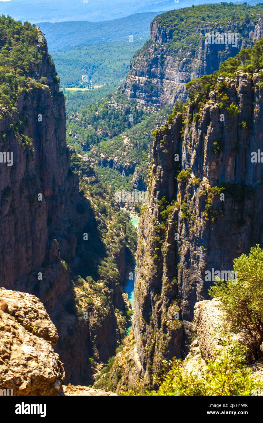 Tazi Canyon Landschaft in Manavgat Türkei. Tal und Klippe Stockfoto