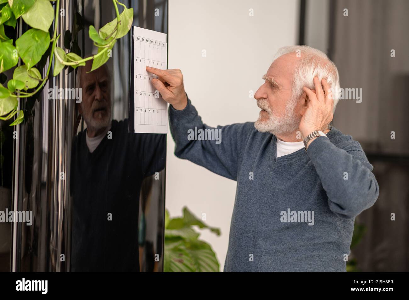 Patient trainiert nach einem Schlaganfall sein Gedächtnisstörungen Stockfoto