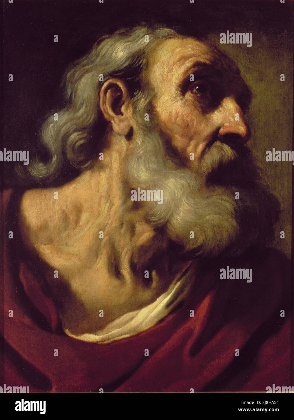 St. Peter von Guercino (Giovanni Francesco Barbieri) (1591-1666); Palazzo Pitti, Florenz, Italien; Italienisch, Außerhalb des Urheberrechts. Stockfoto
