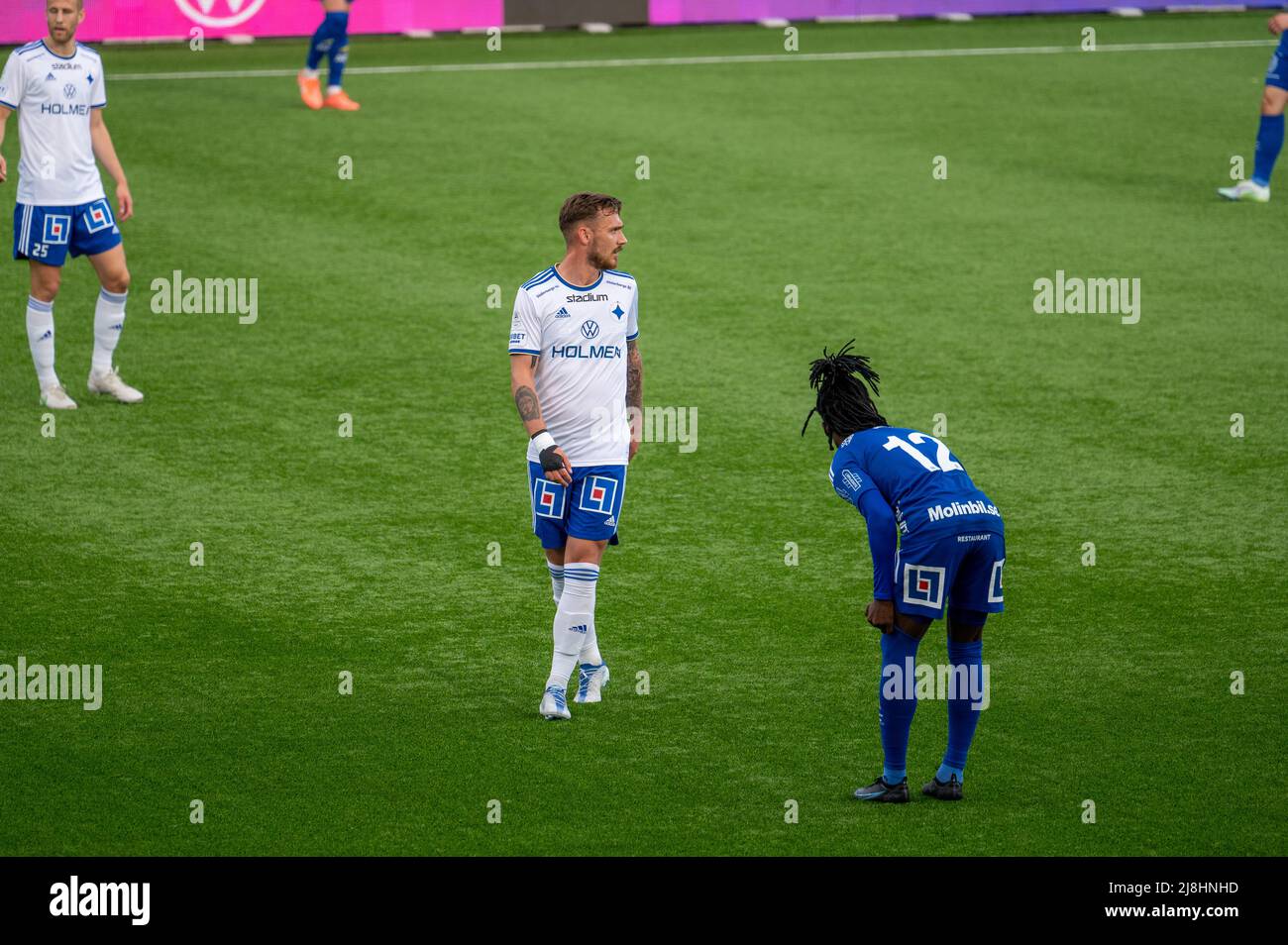 Fußballspiel zwischen IFK Norrköping und GIF Sundsvall in der schwedischen ersten Division Allsvenskan Stockfoto