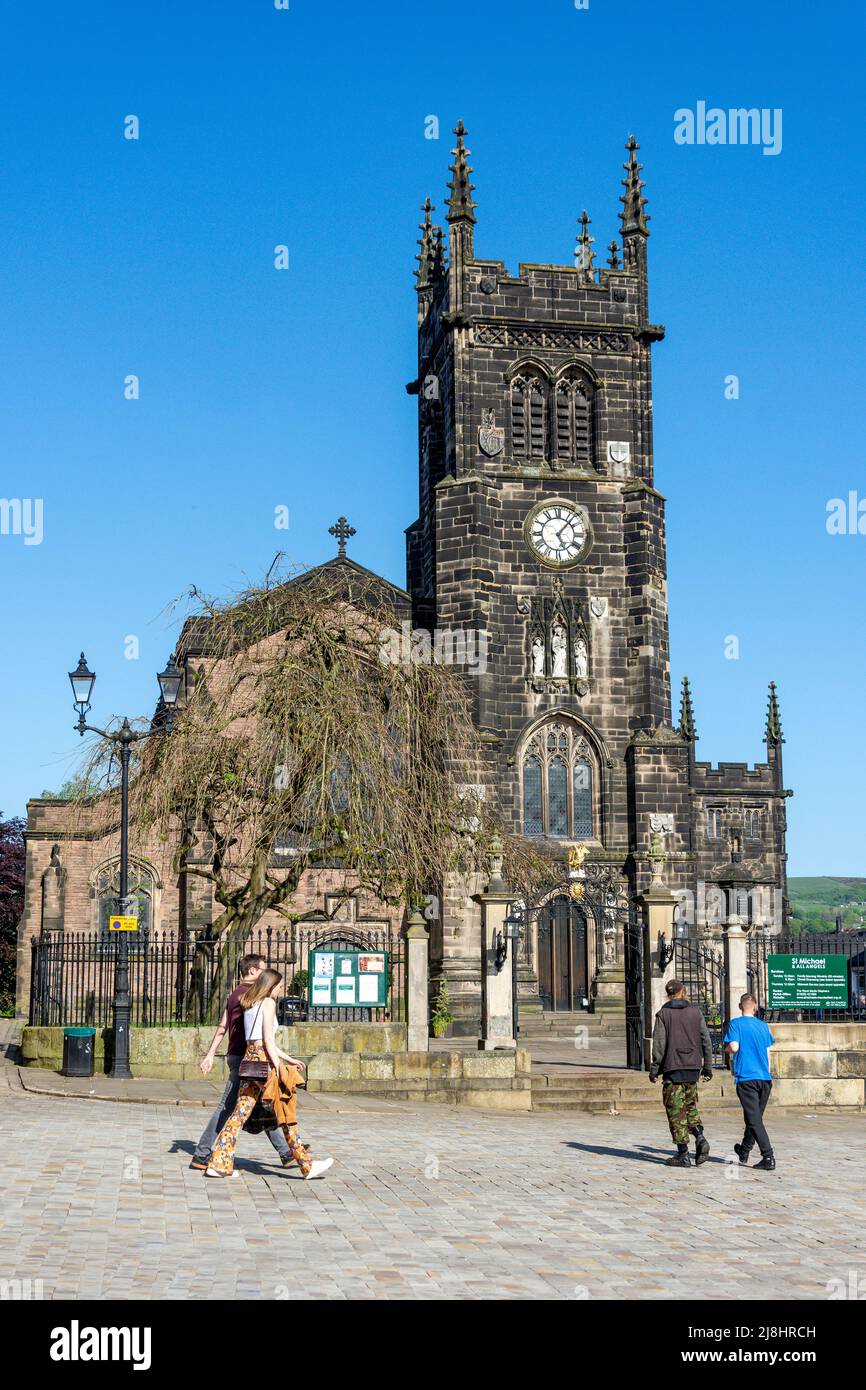 St. Michael's Church, Market Place, Macclesfield, Cheshire, England, Vereinigtes Königreich Stockfoto