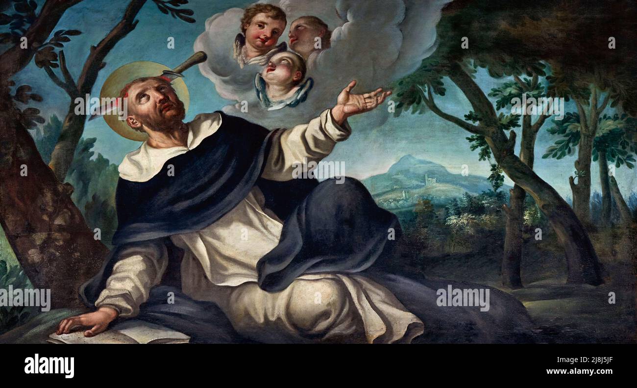 San Pietro martire - olio su tela - pittore veneto della prima metà del XIX secolo - Verona, Italia, chiesa di S. Tommaso Apostolo Stockfoto