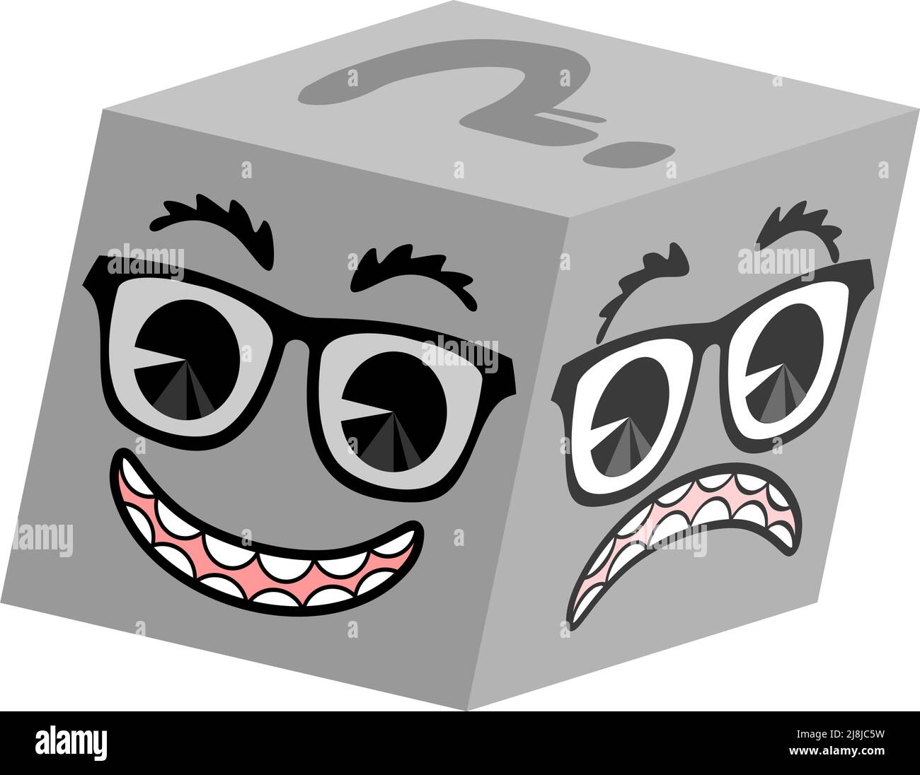 Questwürfel-Symbol Stock Vektor