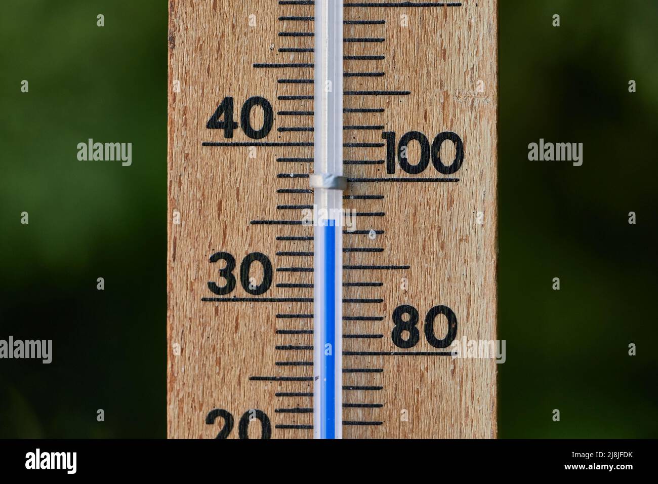 Thermometer im Sommer Stockfoto