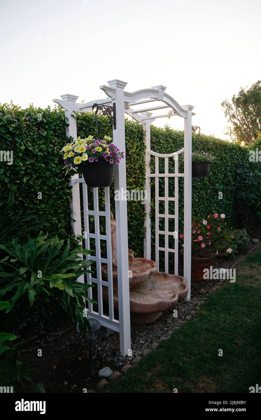Arbor über dem Brunnen des heiligen Franziskus Stockfoto