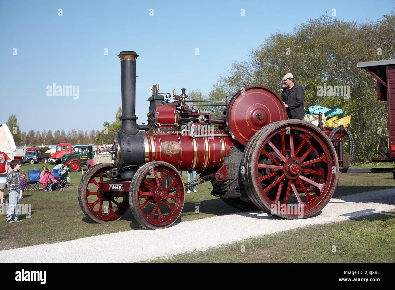 Das Steam Fair Vehicle Zeigt Den Traktionsmotor An Stockfoto