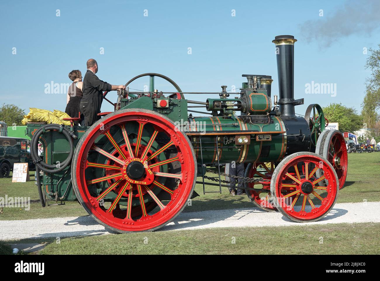 Das Steam Fair Vehicle Zeigt Den Traktionsmotor An Stockfoto