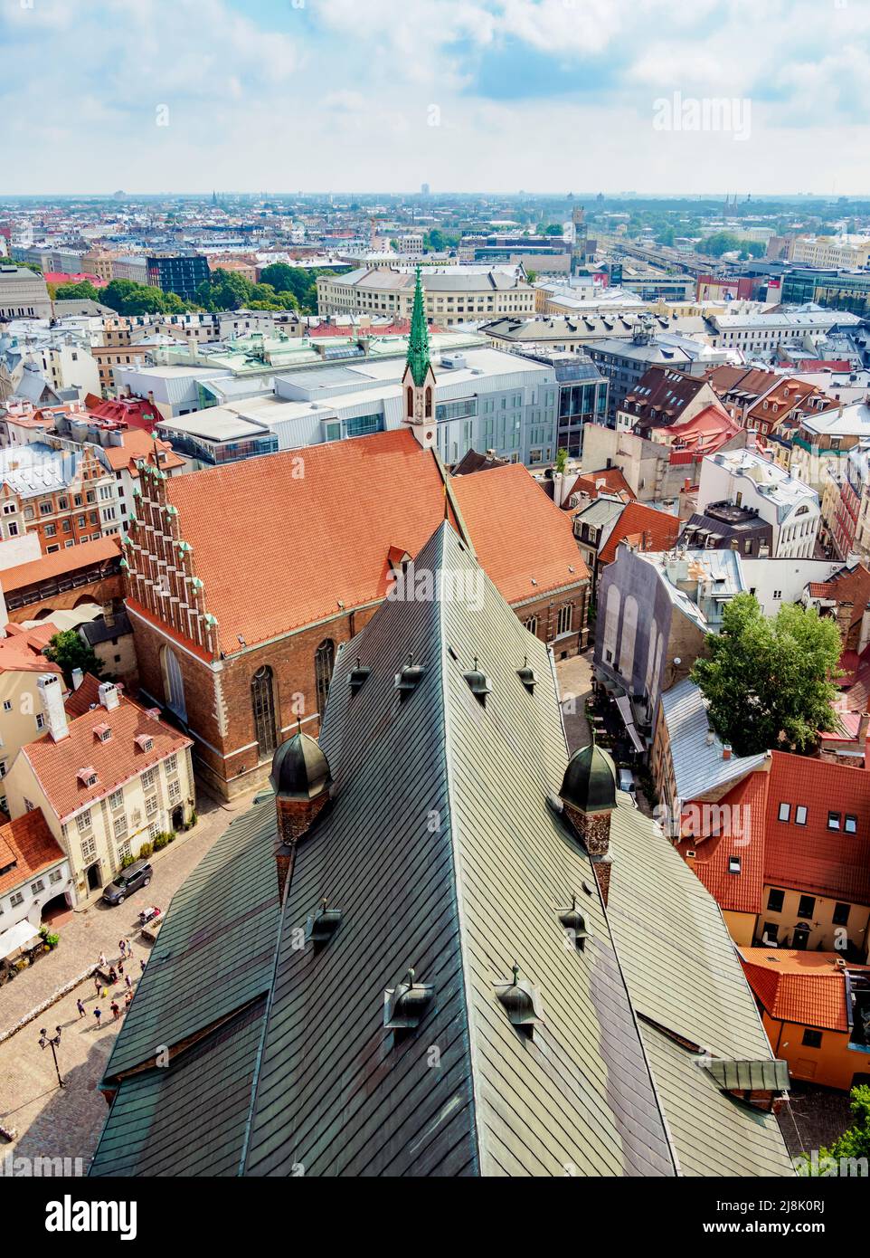 St. John's Church, erhöhte Ansicht, Riga, Lettland Stockfoto