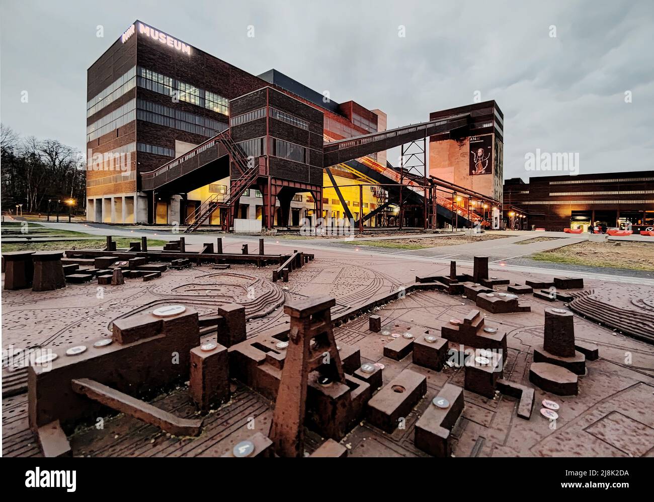 Ruhrmuseum und Modell des Industriekomplexes Zeche Zollverein, Deutschland, Nordrhein-Westfalen, Ruhrgebiet, Essen Stockfoto