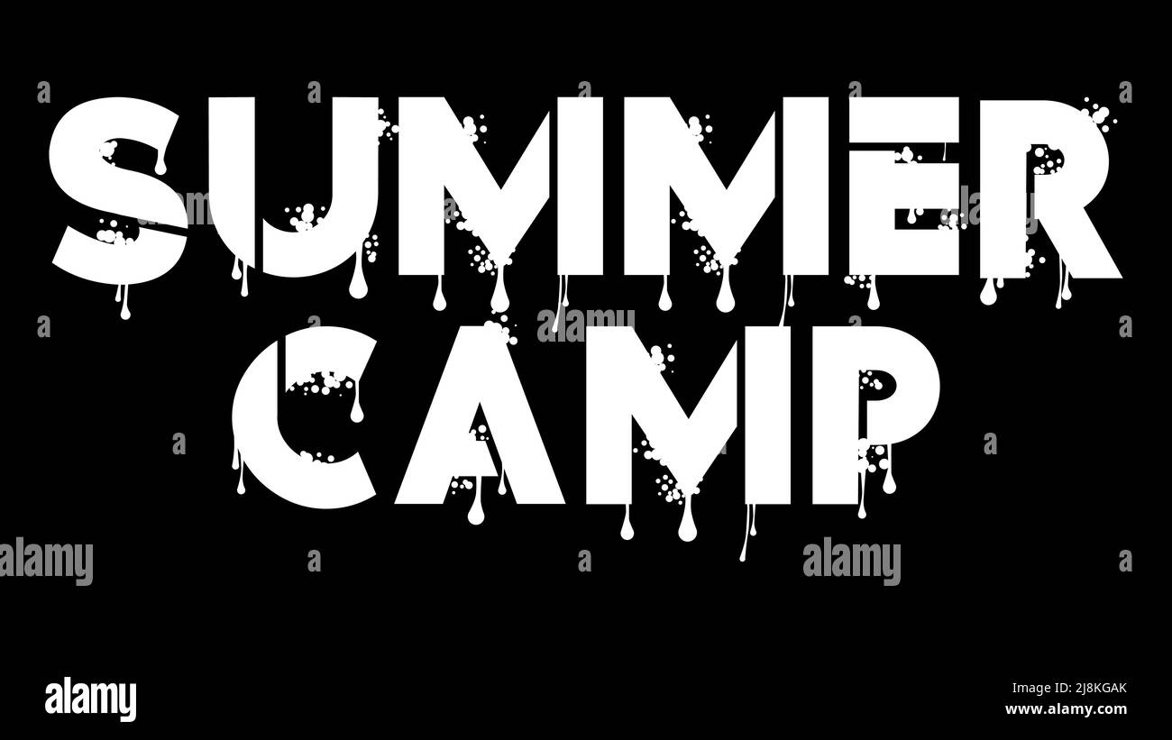 Sommerlager. Graffiti-Tag. Abstrakte moderne Straßenkunst Dekoration in städtischer Malerei Stil durchgeführt. Stock Vektor