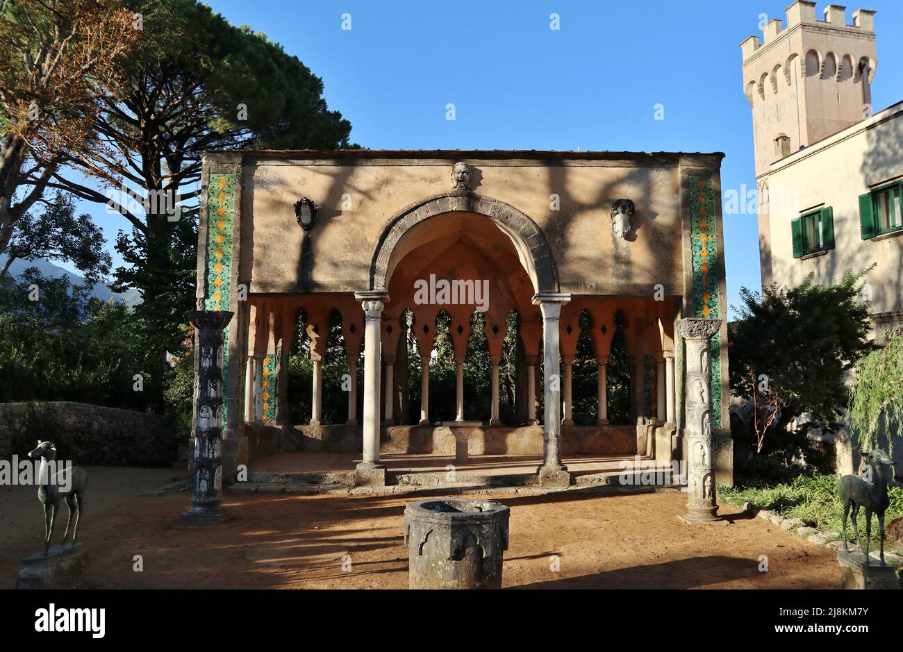 Ravello - Stanza del Te di Villa Cimbrone Stockfoto