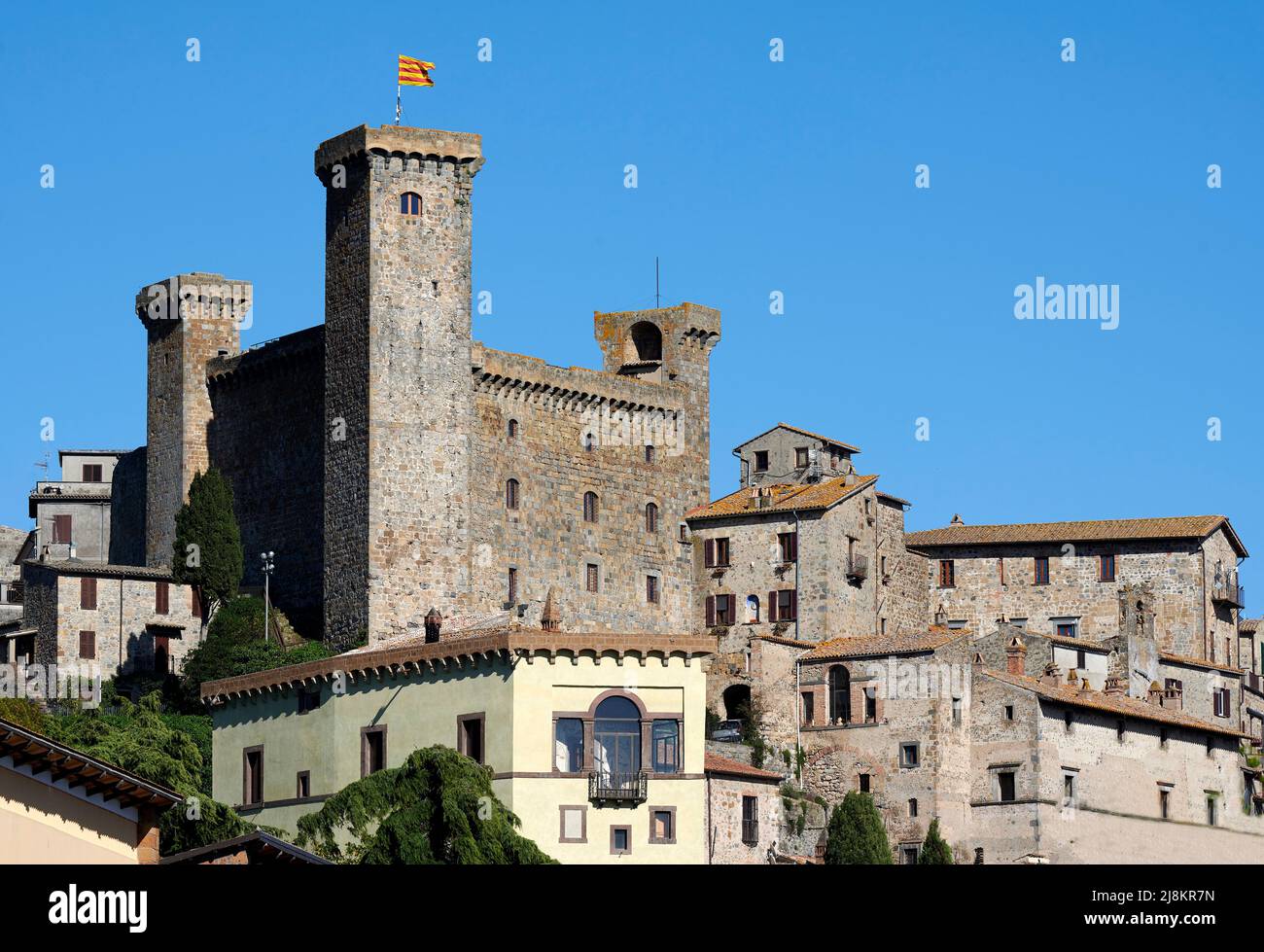 Bolsena (VT), Italien, Blick auf die Festung Monaldeschi Stockfoto