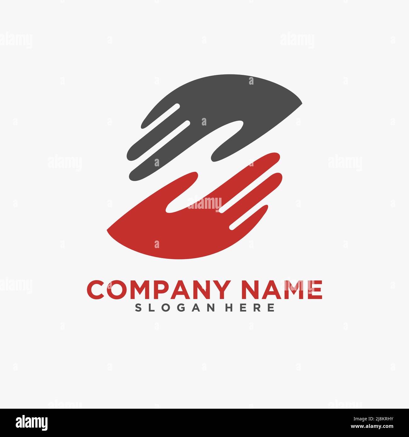 Logo-Design der Help Hand Stock Vektor
