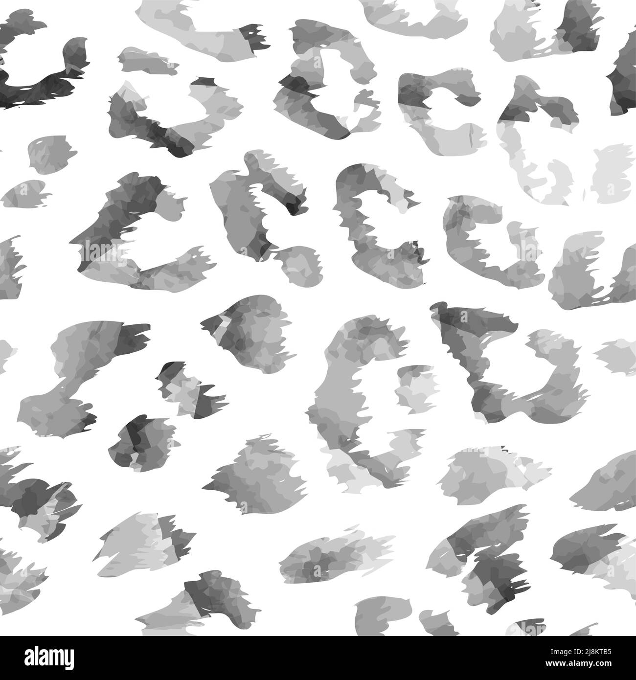 Leopard Aquarell nahtlose Muster-Design in schwarz-weißen Farben, lustige monochrome Zeichnung nahtlose Muster. Schriftzug Poster oder T-Shirt Textil g Stock Vektor