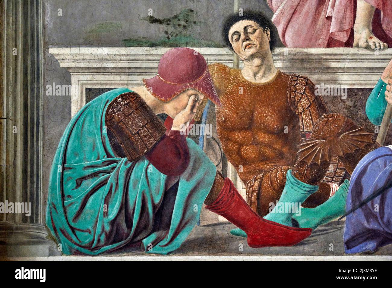 Particolare da “ Resurrezione “ - affresco - Pier della Francesco - 1450/1463 - Sansepolcro (Ar) ,Italia, Museo Civico Stockfoto