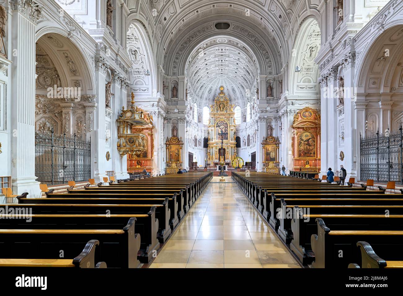 Deutschland Bayern München. St. Michael Kirche. Michaelkirche Stockfoto