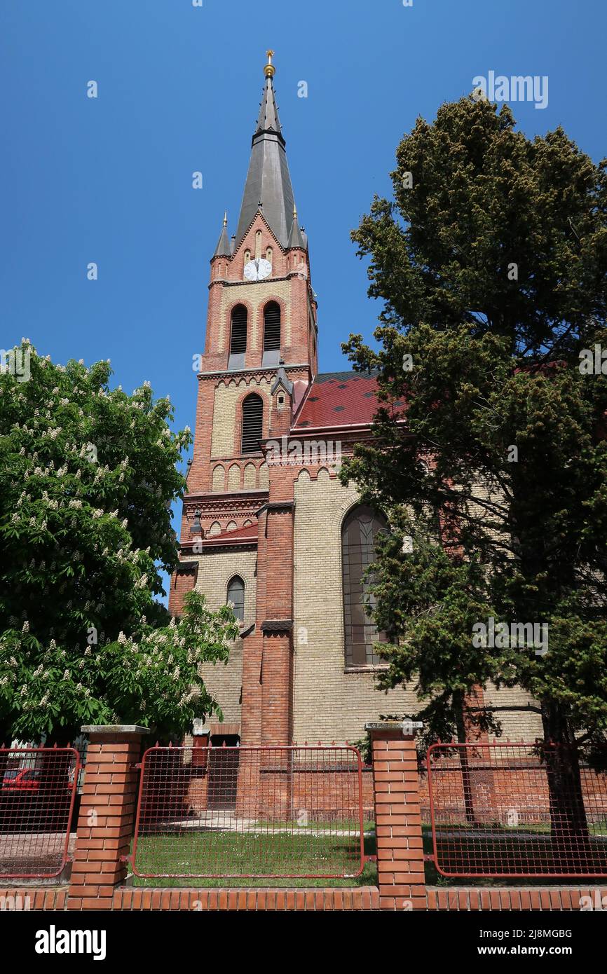 Reformierte Kirche, Rackeve, Kreis Pest, Ungarn Stockfoto