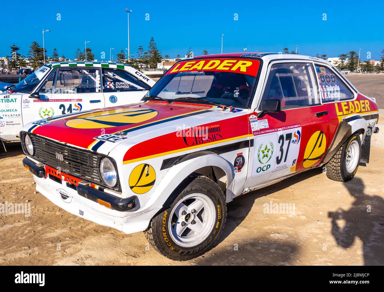 Ford Escort bei der Maroc Historic Rallye 2020, die am 16. Mai 2022 in Essaouira, Marokko, Nordafrika stattfand Stockfoto