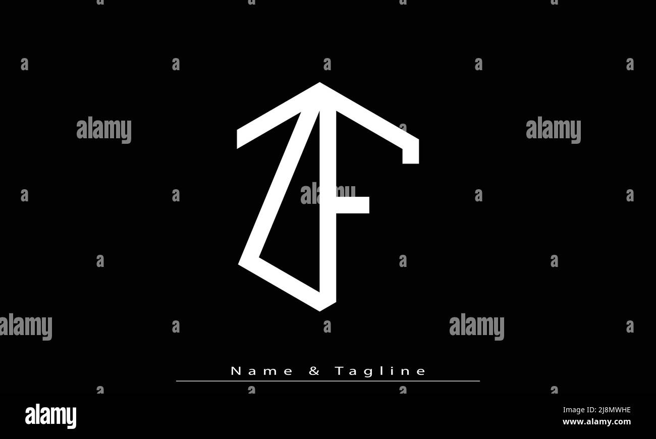 Alphabet Buchstaben Initialen Monogramm Logo ZF , FZ Stock Vektor