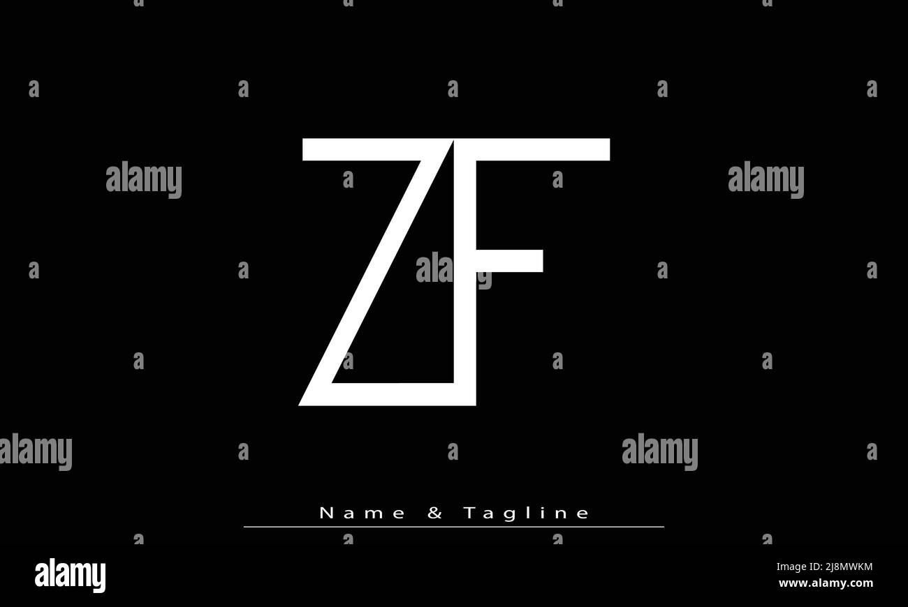 Alphabet Buchstaben Initialen Monogramm Logo ZF , FZ Stock Vektor