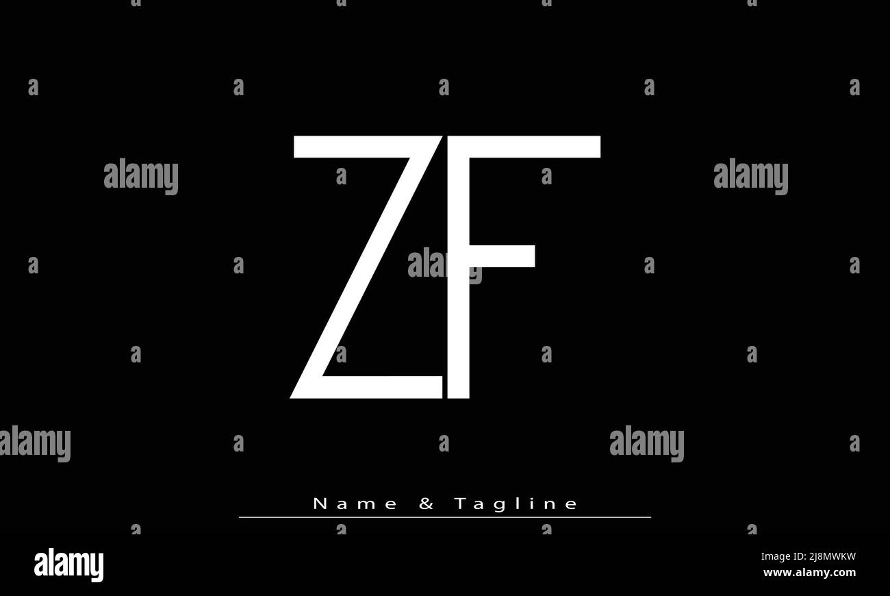 Alphabet Buchstaben Initialen Monogramm Logo ZF , FZ Stock Vektor