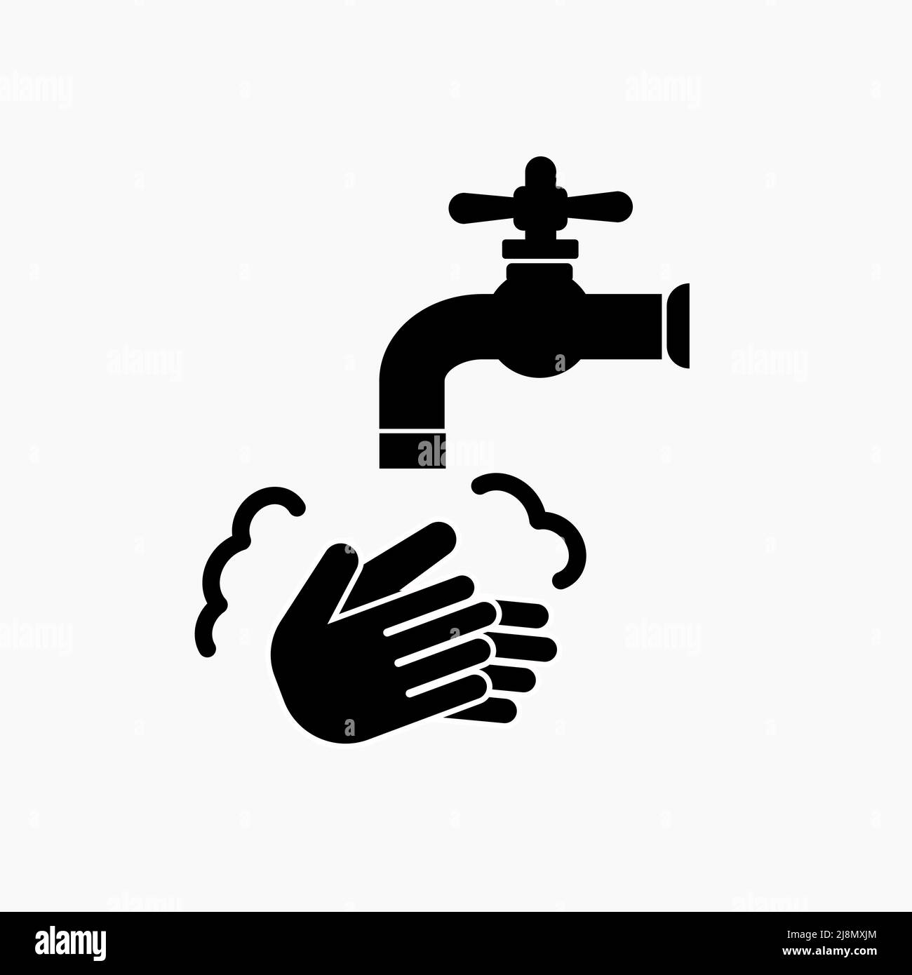 Handwäsche Vektor-Illustration auf einem transparenten Hintergrund. Symbole in Premiumqualität. Glyphen-Vektorsymbol für Konzept- und Grafikdesign. Stock Vektor