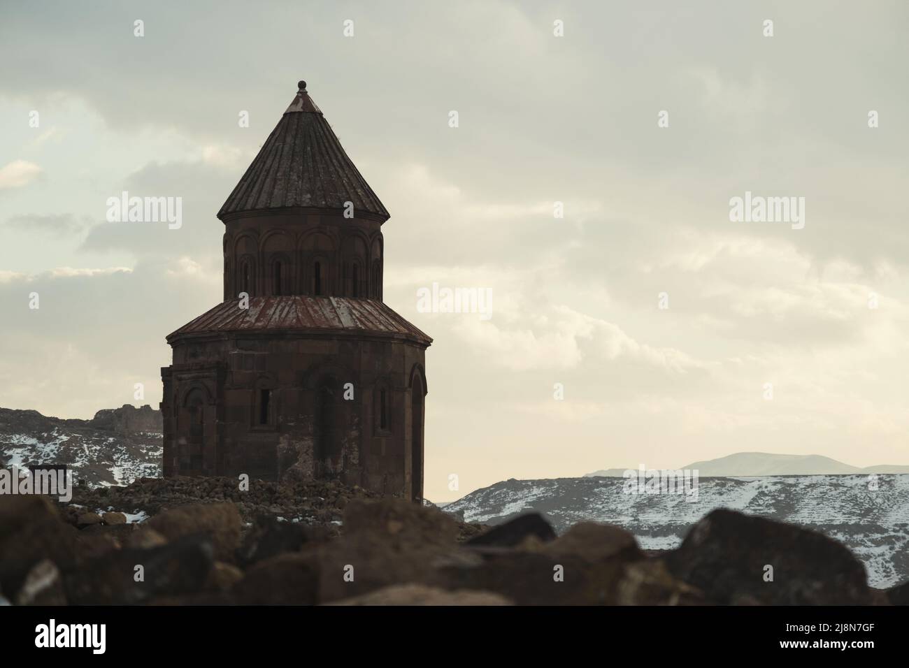 Kars, Türkei - 23. Februar 2022: Kirche des heiligen Gregors in der antiken Stadt Ani Kars Türkei Stockfoto