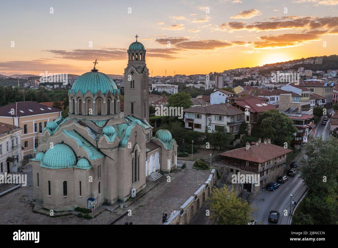 Domkirche Geburt der Gottesmutter in der Stadt Veliko Tarnovo, Verwaltungszentrum der Provinz Veliko Tarnovo im Norden von Zentralbulgarien Stockfoto