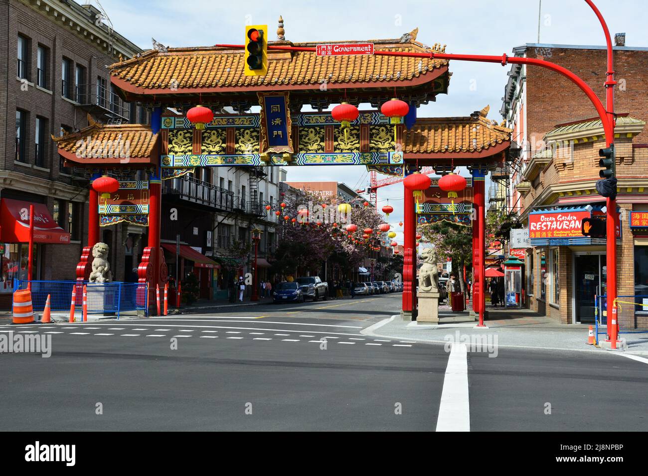 Chinatowns Eingang in Victoria BC, Kanada Stockfoto