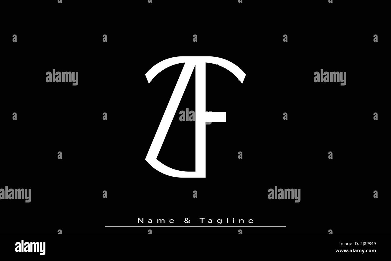 Alphabet Buchstaben Initialen Monogramm Logo ZF , FZ Stock Vektor