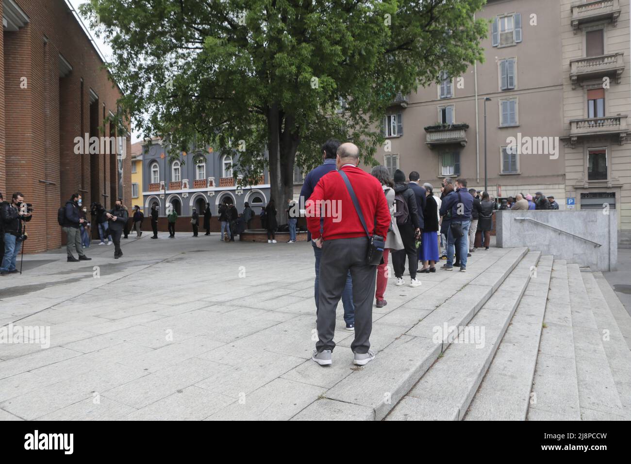 Grabkammer der italienischen Sängerin Milva am Teatro Strehler in Mailand mit: Atmosphäre wo: Mailand, Italien Wann: 27 Apr 2021 Credit: Mairo Cinquetti/WENN Stockfoto