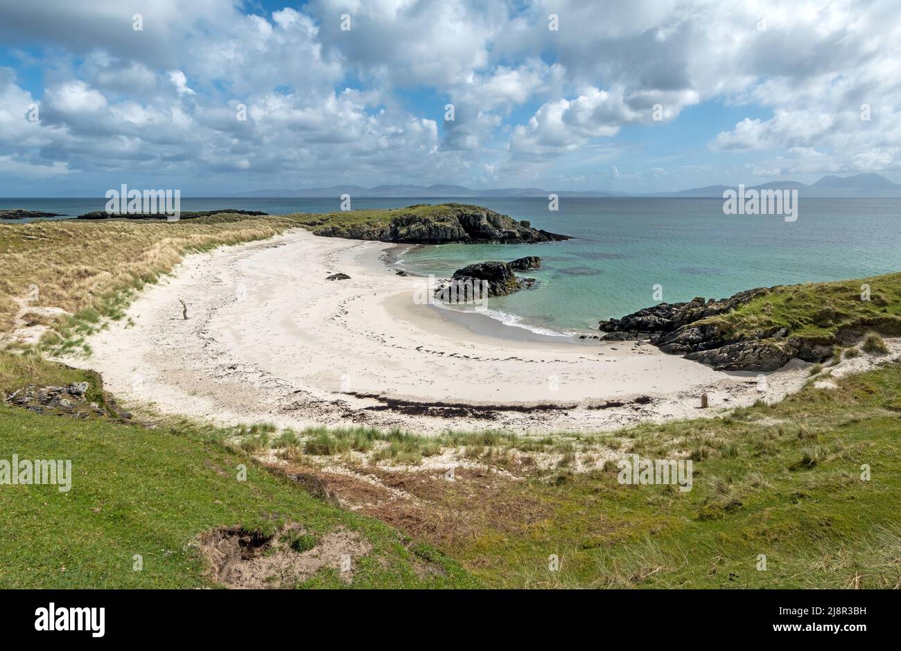 Herrlicher Sandstrand an der Cable Bay auf der Isle of Colonsay, Schottland, Großbritannien Stockfoto
