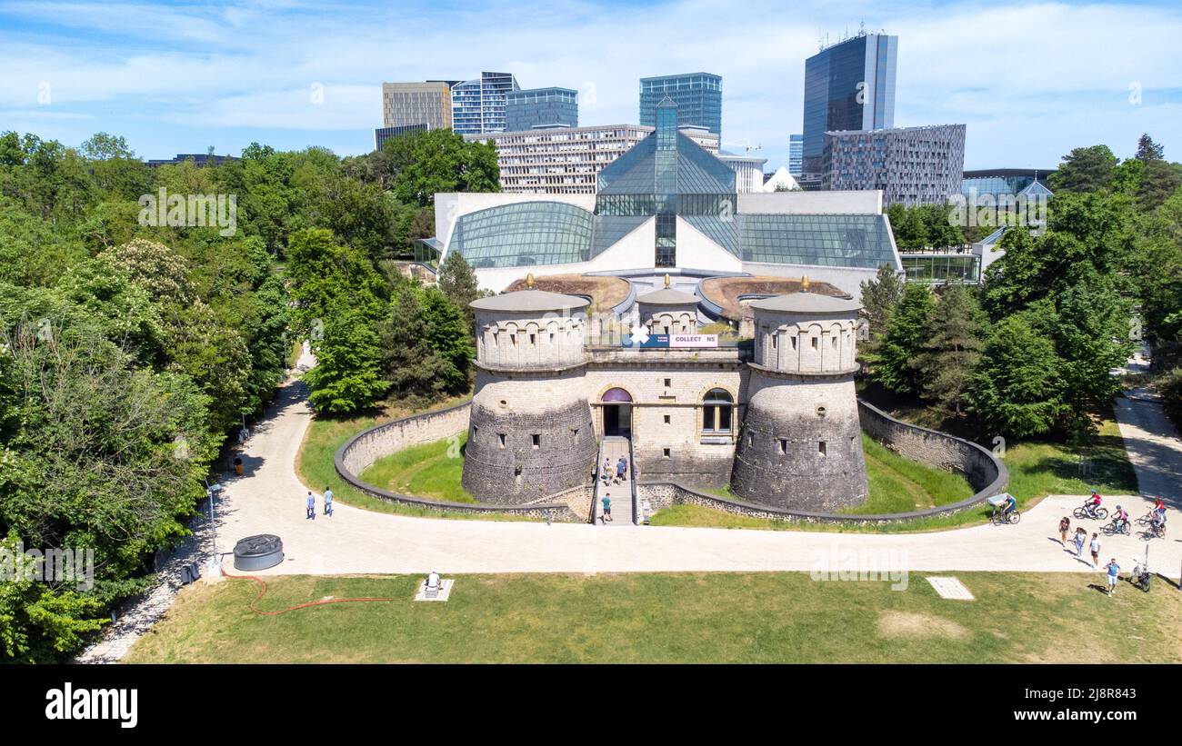 Fort Thüngen, Musée Draï Eechelen und Großherzog Jean Museum of Modern Art, Luxemburg Stockfoto