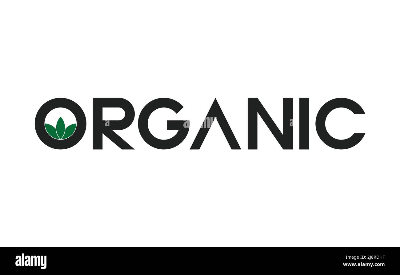 Logo für organische Blätter Stock Vektor