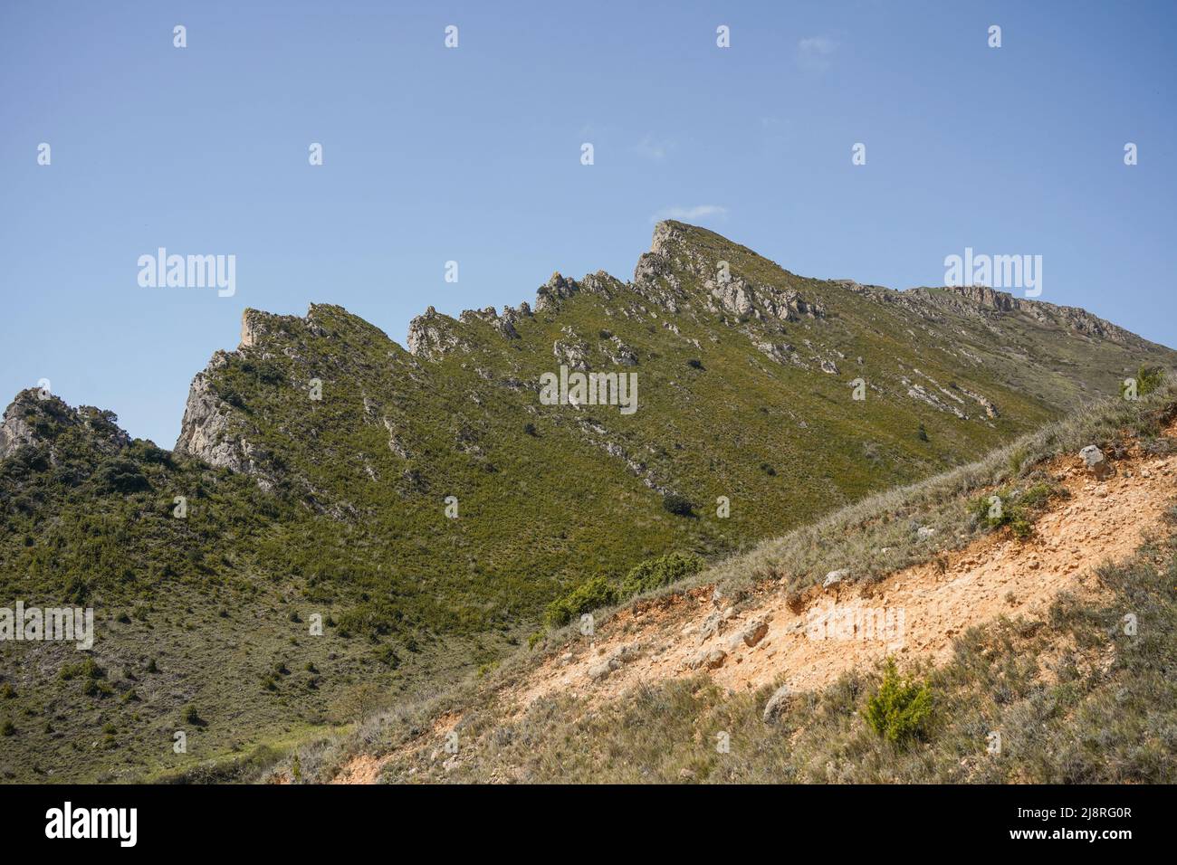 Pancorbo Spanien, Obarenes Gebirge um Pancorbo in der Provinz Burgos, Kastilien und León, Spanien. Stockfoto