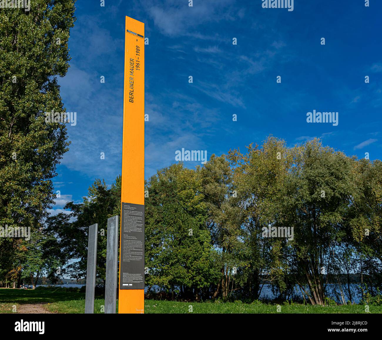 Berliner Mauer Säule Stockfoto